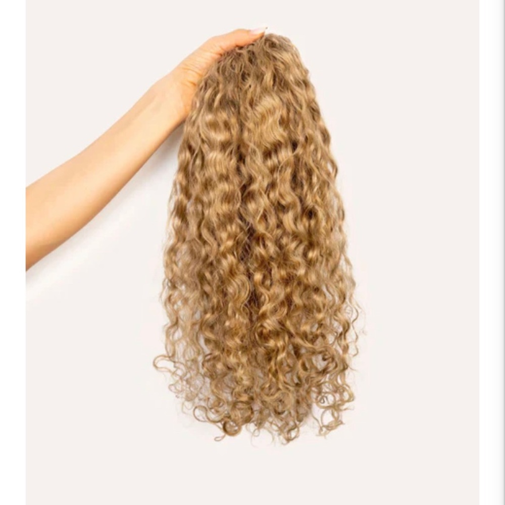 Bebonia Curly Blonde drawstring ponytail Hair Extension